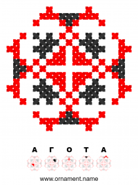 Текстовый украинский орнамент: Agota