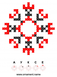 Текстовый украинский орнамент: Aukse
