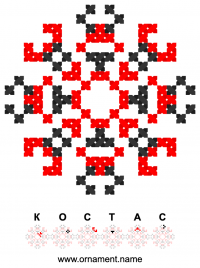 Текстовый украинский орнамент: Kostas