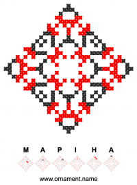 Текстовый украинский орнамент: Marina
