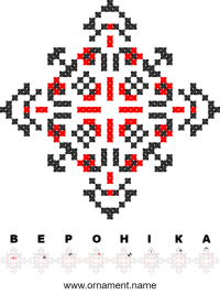 Текстовый украинский орнамент: Вероніка