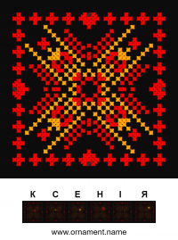 Текстовый украинский орнамент: Ксенія