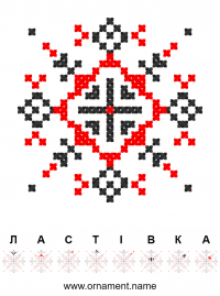 Текстовый украинский орнамент: Ластівка