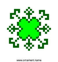 Текстовый украинский орнамент: клевер