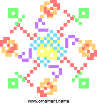 Текстовый украинский орнамент: Квітка щастя