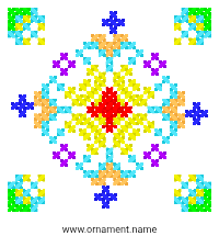 Текстовый украинский орнамент: Квітка щастя