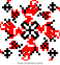 Текстовый украинский орнамент: Вікторія