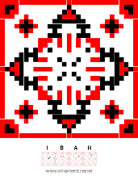 Текстовый украинский орнамент: ІВАН