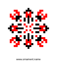 Текстовый украинский орнамент: ІВАННА