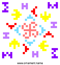 Текстовый украинский орнамент: Марина