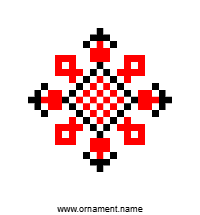 Текстовый украинский орнамент: Ольга