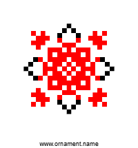 Текстовый украинский орнамент: Ольга