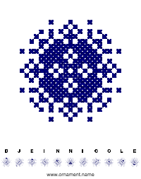 Текстовый украинский орнамент: DJЕIN NICOLЕ