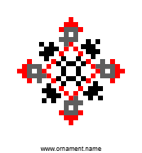 Текстовый украинский орнамент: ольга