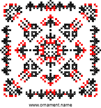 Текстовый украинский орнамент: ТЕПЛЕ СЛОВО ТРИ ЗИМИ ГРІЄ