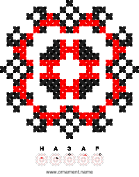 Текстовый украинский орнамент: НАЗАР