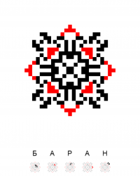 Текстовый украинский орнамент: баран