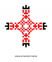 Текстовый украинский орнамент: крест